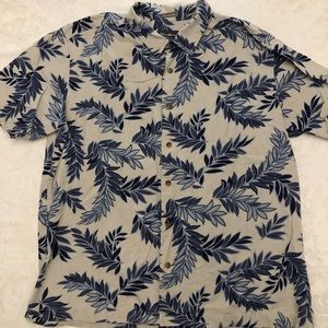 Mens XL Eddie Bauer Weathered Linen S/S Shirt